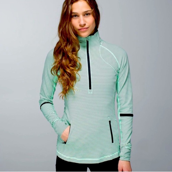 Lululemon Define Jacket Striped Aqua Black Size S (Stretch Fit) - Picture 2 of 8